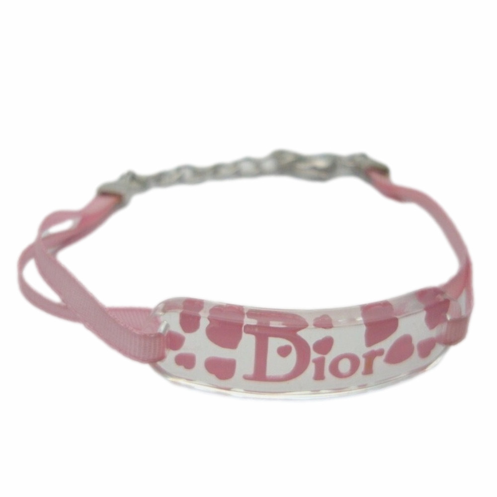 Dior Vintage Pink Hearts Bracelet